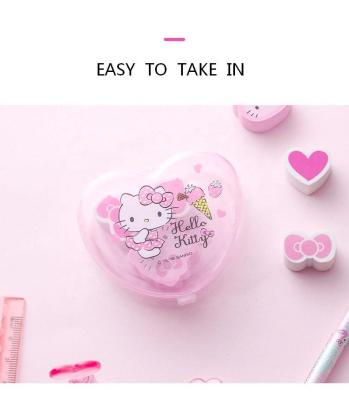 China Heart Shaped Hello Kitty Eraser Box For School from Eraser.stationery for sale