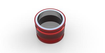 China DC HQ DOUBLE-LAYERED FOR HIGH WEAR-RESISTANT DUAL PIPES 240*20 ELBOW RED for sale