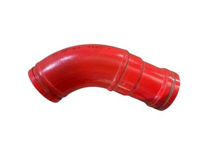 China 100MM To 125MM Dual Layered High Wear Resistant Dual Pipes Elbows for sale