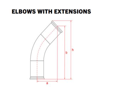 China Codo de fundición a medida Codo impermeable Con extensión en venta