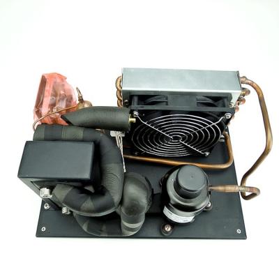 China Refrigeration Parts Small Mini DC 12v 24v Liquid Cooling System Refrigerator Fan Coil Unit For Milk Fridge for sale