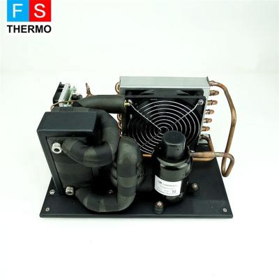 China Refrigeration parts r134a dc 12v 24v 48v air cooled smallest compact water chiller unit for beverage dispenser for sale