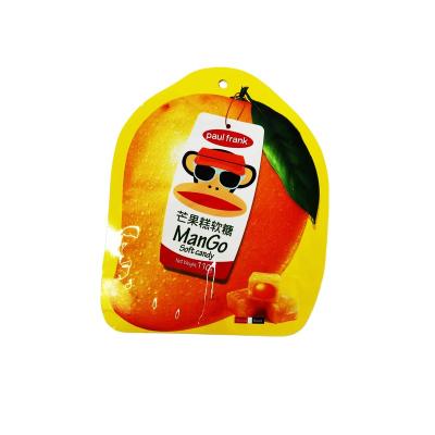 China Security Custom Plastic Bags Shaped Pouch Gravure Printing Packaging For Mango Soft candy for sale