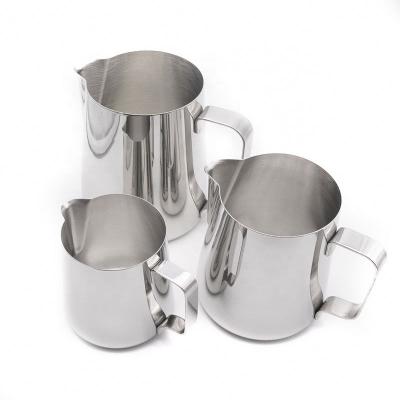 China Various Capacity Eagle Spout Latte Art 304 Stainless Steel Coffee Milk Jug Stocked Bartender Milk Frothing Pitcher for sale