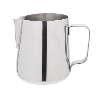 China Stored Stainless Steel Milk Frothing Pitcher Cappuccino Jug Espresso Cup Creamer Pouring Cup For Latte Art for sale