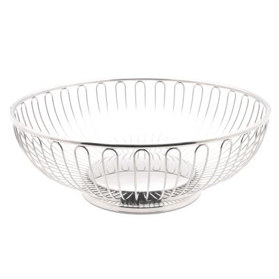 China Morden Decoration Candy Fruit Vegetable Basket Metal Wire Kitchen Storage Stocked Basket for sale