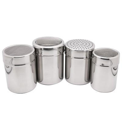 China Freshness Preservation 4pcs/set Stainless Steel Pepper Cumin Seasoning Powder Container Spice Jars for sale