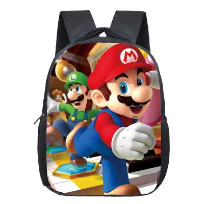 China Factory Customized Direct Selling New To School Backpack Small Children's Student Mochilas Children Super Mario Backpack for sale