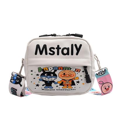 China Unique high quality with cheap price 2021 kids girls cartoon graffiti custom unisex cross - body bag PU messenger shoulder bag for kids for sale