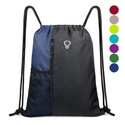 China Custom Waterproof Gym Bag Waterproof Drawstring Bag Sports String Suction Polyester Swimming Drawstring Bag for sale