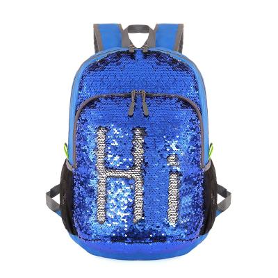 China Custom Cheap Promotional Printing Waterproof Sequins 20L Light Weight Nylon Hike Foldable Backpack for sale