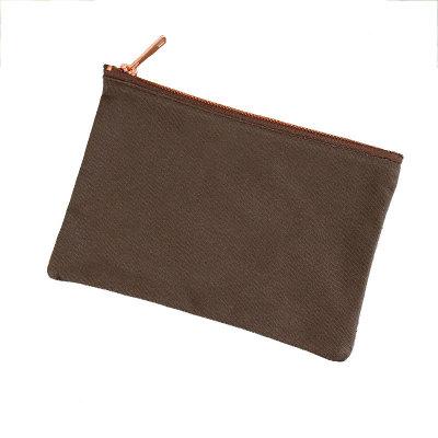 China Wholesale Empty Cotton Canvas Travel Makeup Bag Canvas Cotton Fashion Zipper Cosmetic Bag For Women for sale