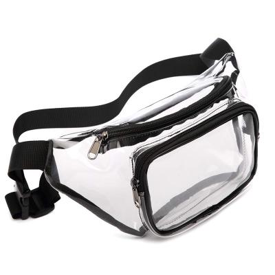 China Fashion Recycling Oujia Brand Pussy Waist Bag Water Proof PVC Clear Package Cheap Wayerproof Transparent Clear Pussy Pack for sale