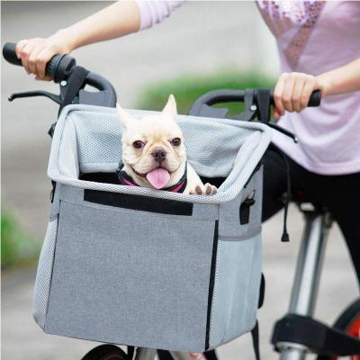 China Pet Carrier Booster Backpack for Dogs and Cats with Pockets Large Pet Carrier Bicycle Basket Bag Side Pet Carrier for sale