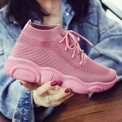 China 2021 fashion trend OEM ladies spring breathable hollow lace-up fashion women sports sneakers summer women casual shoes for sale