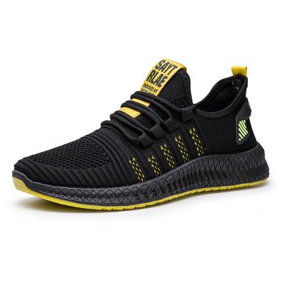 China 2021 Fashion Trend Factory Direct Sales New Designs European Style Excellent Fly Knitted Mesh Sports Shoes For Men for sale