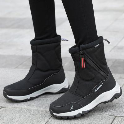 China Wholesale Lightweight Mens Womens Winter Boots Waterproof With Open Zipper Slip On Shoes Warm Fur Snow Boots Outdoor for sale