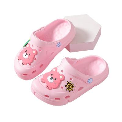 China 2022 Summer Kids Hole Shoes Boys Baby Breathable Indoor Non-slip Sandals And Slippers Kids Support Outdoor Slippers For Girls for sale