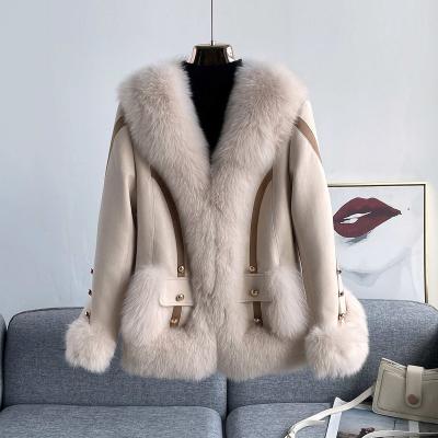 China Waterproof Comfortable Slim Womens Winter Ladies pink bule beige  coat  white duck down-filled coat with fur hood for sale