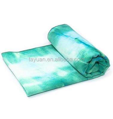 China Quick Dry Hand Made Tie Dyed Eco Friendly Microfiber Yoga Towel Anti Slip for sale