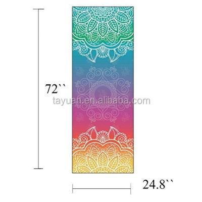 China Wholesale Quick Dry Private Label Custom Printed Non Slip Yoga Mat Towel Microfiber Hot Yoga Towel for sale