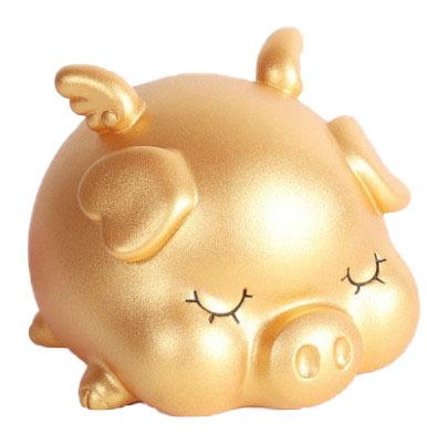 China Cute Cartoon Wholesale Pvc Personalized Golden piggy bank for Daily necessities for sale