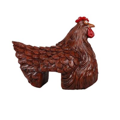 China Antique Imitation Top sale resin chicken ladder artware decorative purpose good material artware for sale