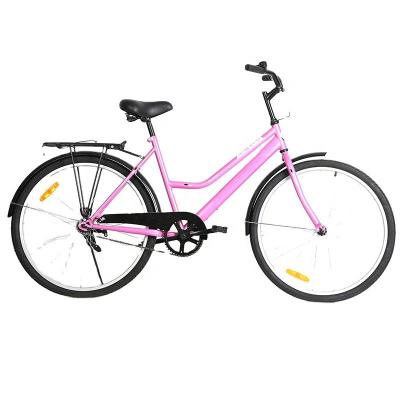 China Popular Design Or As Cheap Customizable Factory Fashional Pink 20 Customer Steel City Bike 22 24 26 Inch for sale