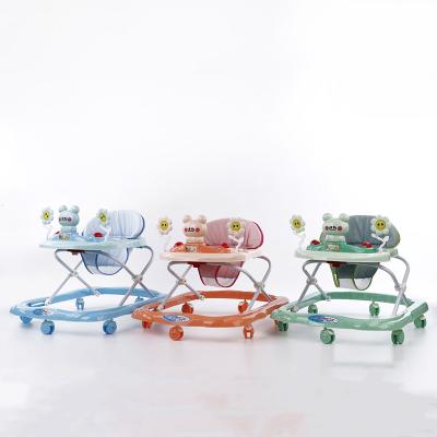 China Baby Walking Learning 2022 6 Wheels Go All Directions Children Study New Model Car Toy Baby Roller Walker for sale