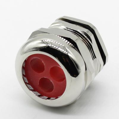 China 304 Stainless Steel Uarmored Nickel Plated Brass Cable Gland Industrial Fixture - Cable Glands Connector Multiple Hole Metal Cable Gland for sale