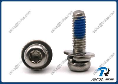 China 304 Stainless Steel Torx Self Locking SEMS Screw w/ Split Lockwasher & Flat Washer for sale