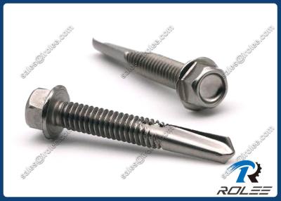 China 410 Stainless Steel Heavy Duty Self Drilling Sheet Metal Screws, Tek 5 Point for sale