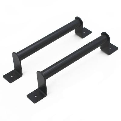 China Q235 Modern Premium Quality Carbon Steel Black Barn Door Handle Hardware Accessories Set Sliding Barn Door Handle for sale