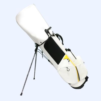 China White And Yellow Stand Golf PU Golf Outdoor Activity Bags for sale