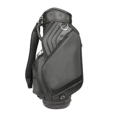 China Solid Color Black Nylon Golf Bag Waterproof Nylon Golf Rack Bag For Golf Clubs Uses for sale