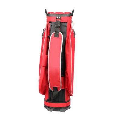 China Red Nylon Golf 14-Way Cart Bag Nylon Golf Bag For Golf Clubs Outdoor Or Indoor Use for sale