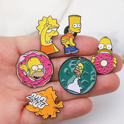 China New Europe factory soft enamel cartoon anime pin custom badge custom cartoon badge for sale