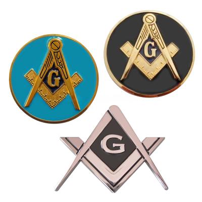 China Custom Wholesale Custom/Fashion/Personality Metal Gold Plated Masonic Die Casting Hard Enamel Badge Lapel Pin for sale