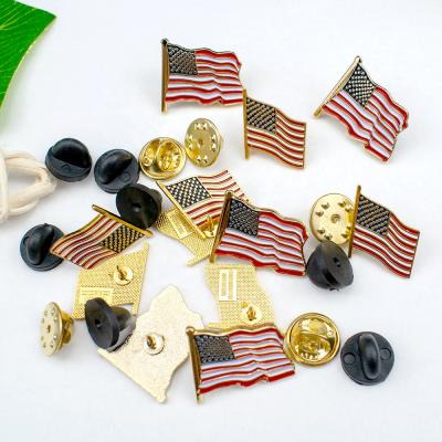 China Cheap custom bulk custom/fashion/personality zinc alloy soft hard enamel national pin lapel flag country metal badge for sale