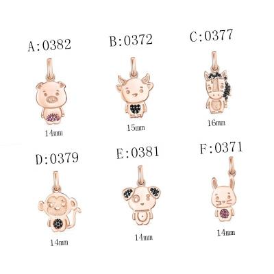 China New Original Chinese Zodiac Fine Polishing 18K Silver S925 Rose Gold Sweet And Lovely Spain Bear Lady Classic Fashion Pendant Jewelry for sale