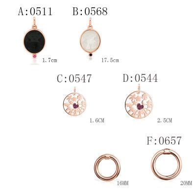 China Fine Polishing S925 Silver Plated 18K Rose Gold Cute Bear Spain Original Pendant Classic Jewelry Party Gifts for sale