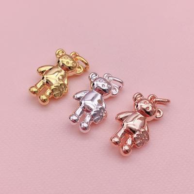 China Cute Bear Pendant Ladies 925 Sterling Silver Plated 18K Gold Ins Spanish Bear Ladies Touses Fine Polishing Jewelery for sale