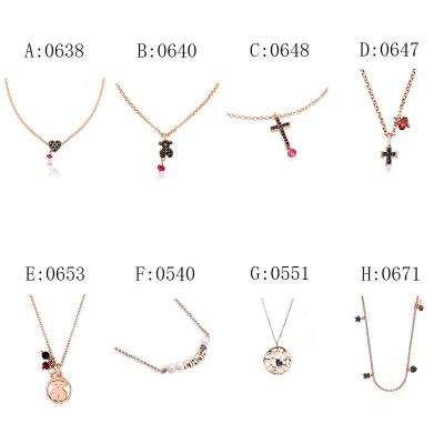 China Very well polishing new 100% 925 18K sterling silver plated rose gold bear female jewelry necklace is elegant, fashionable and high quality sour for sale