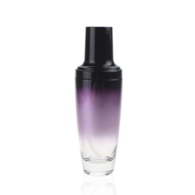 China Dark Purple Glass Pump Lotion Glass Empty Glass Bottle Pump Bottles / Cream Jar Set 30ml 50ml 100ml Dark Purple Spray Bottle, 30g 50g Cosmetic Glass Cream Jar for sale