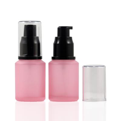 China Personal Care 15ml 30ml 60ml 100ml Glass Spray Bottle , Empty Cosmetic Container Lotion Pump Bottle for sale