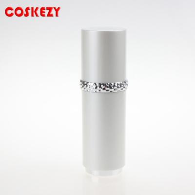 China Pearl White Cylindrical Empty White Acrylic Cream Jar 30ml Plastic Package Wholesale Cosmetic Lotion Pump Bottle And Silver for sale