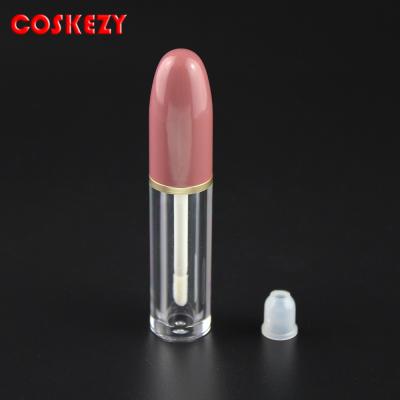 China Unique Clear Tube 4ml Mini Empty Cosmetic Bottle Plastic Lip Gloss Container,Clear Lip Gloss Packaging For Makeup for sale