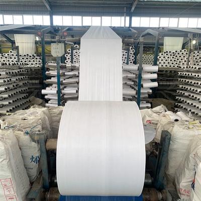 China Packaging bags factory sale 100% pp woven raffia tubular fabric in roll for rice corn bean woven bag for sale