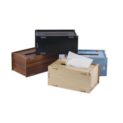 China Good quality minimalist multifunctional hotel household paper drawer tissue wooden box for sale