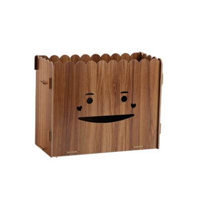 China Wholesale Multifunctional simple creative wooden smile eco-friendly raw material paper napkin box household dining table face storage beautiful for sale